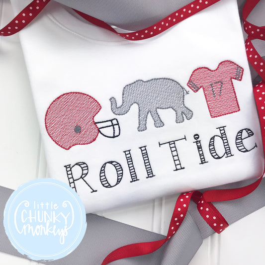 Football Shirt- Vintage Sketch Helmet Elephant Jersey