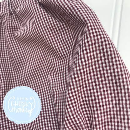 Crimson/Maroon Gingham Bottoms