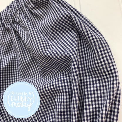 Navy Gingham Bottoms