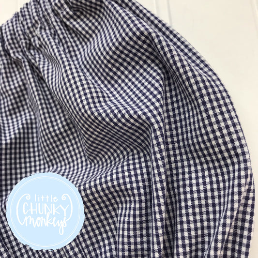 Navy Gingham Bottoms