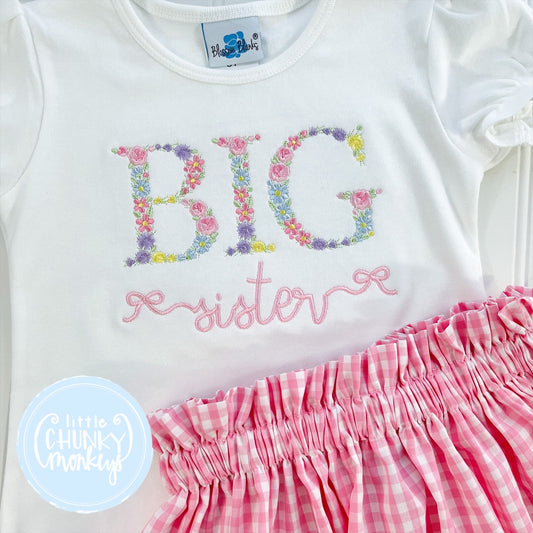 Girl Shirt - Floral Big Sister