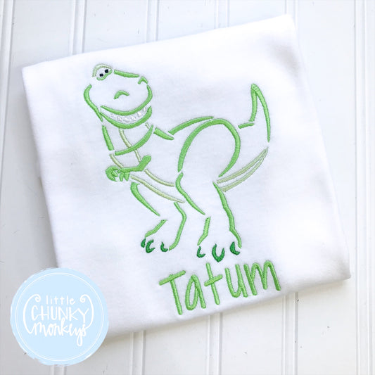 Boy Shirt - Embroidered Dinosaur