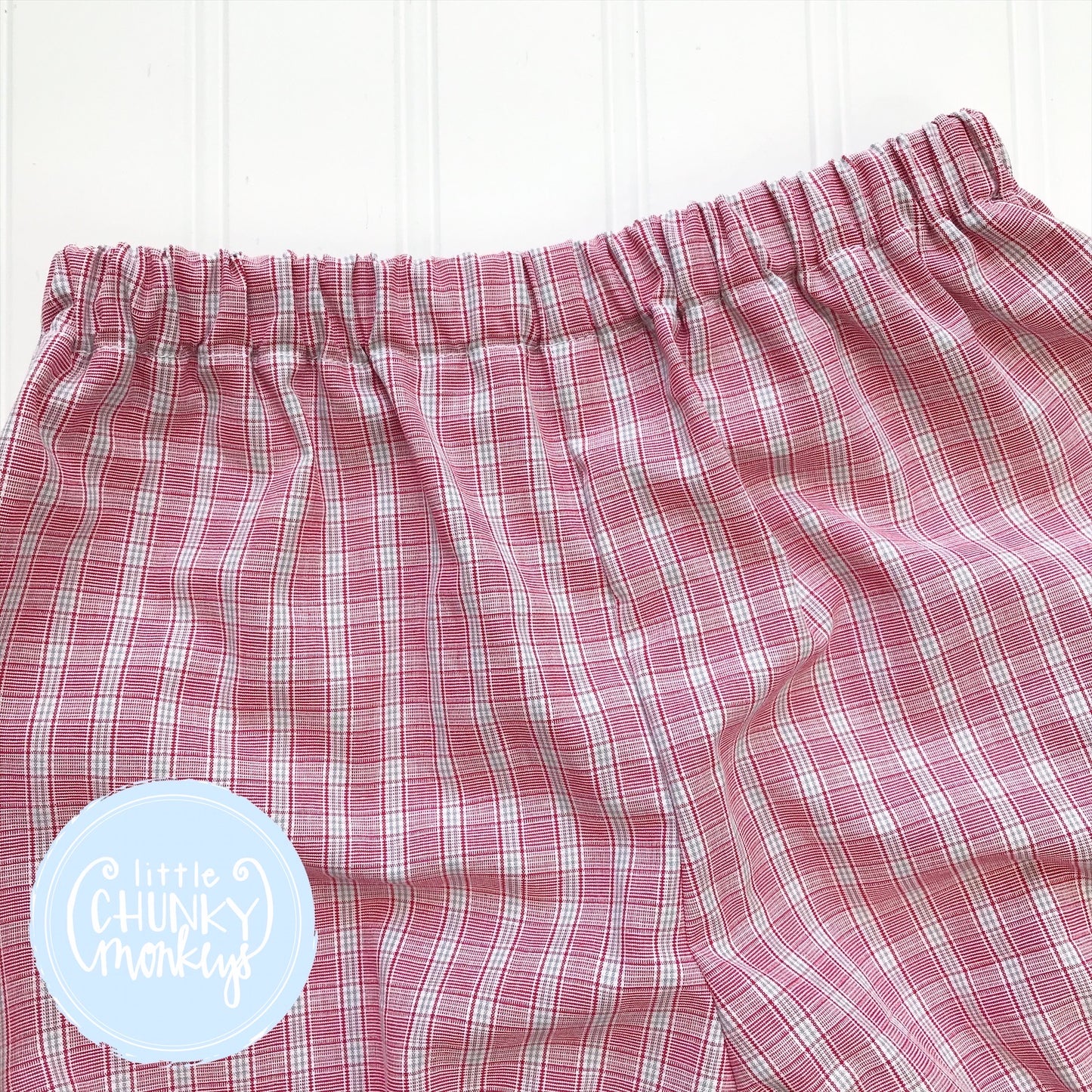 Red and Gray Windowpane Custom Bottoms