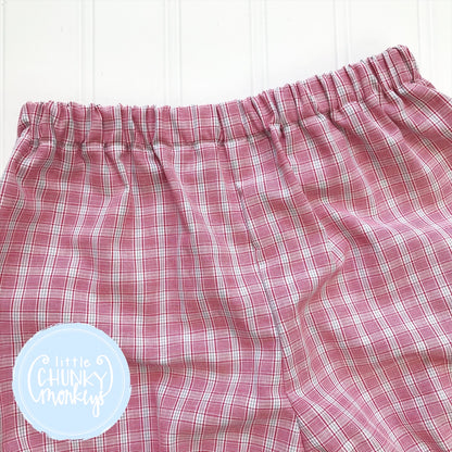 Red and Gray Windowpane Custom Bottoms