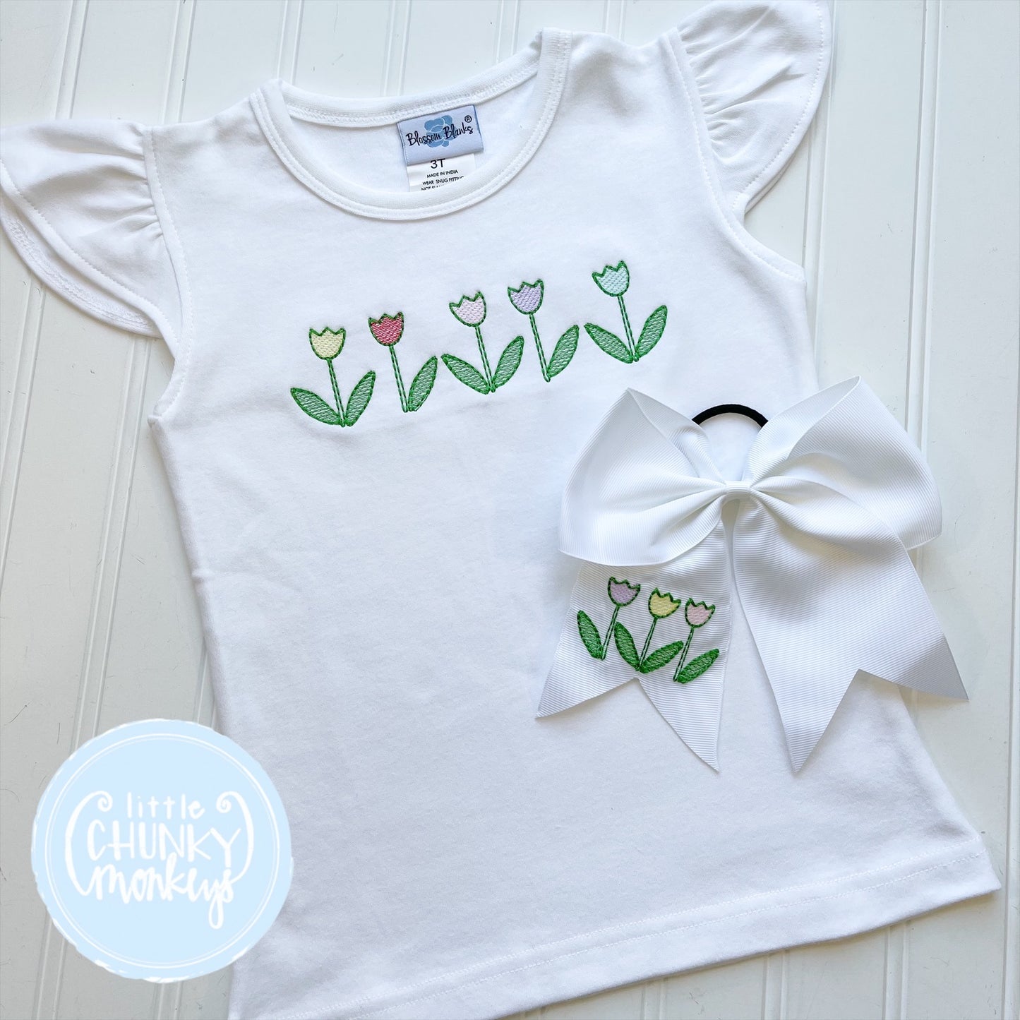 Girl Shirt - Tulips in a Row