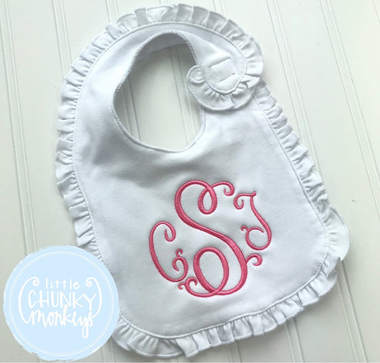 Baby Ruffle Bib with Personalization