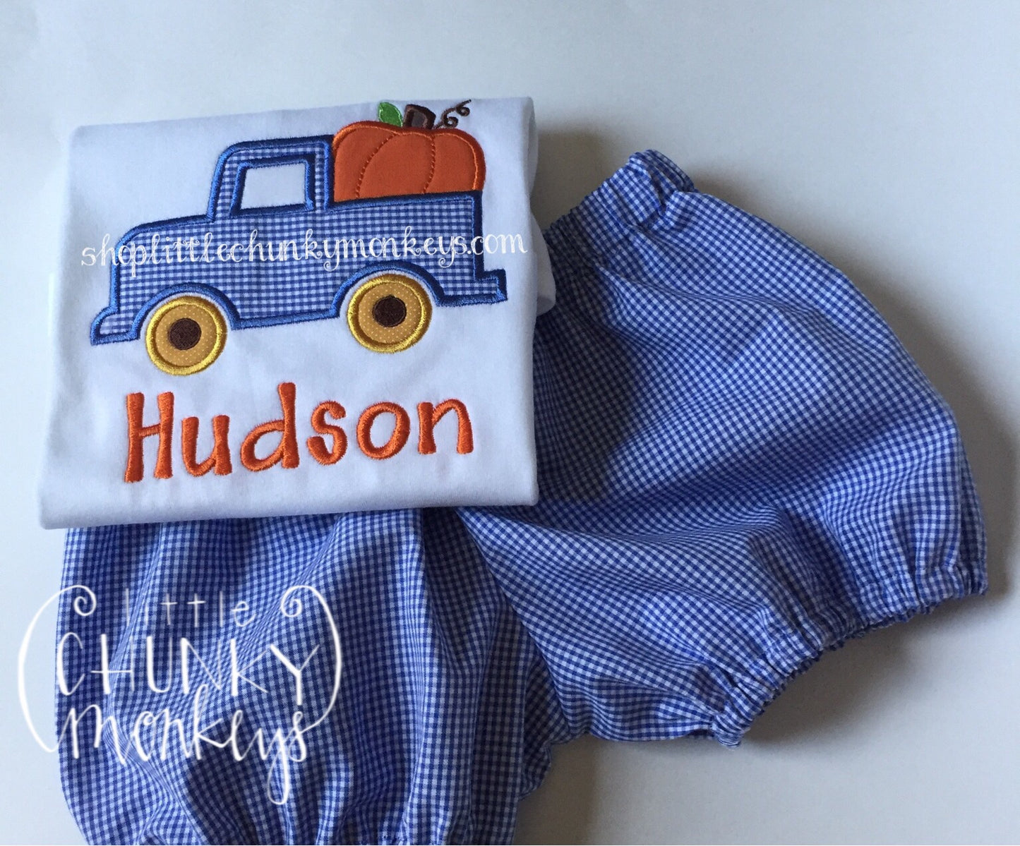 Boy Shirt- Boy Fall Shirt - Personalized Truck with Pumpkins