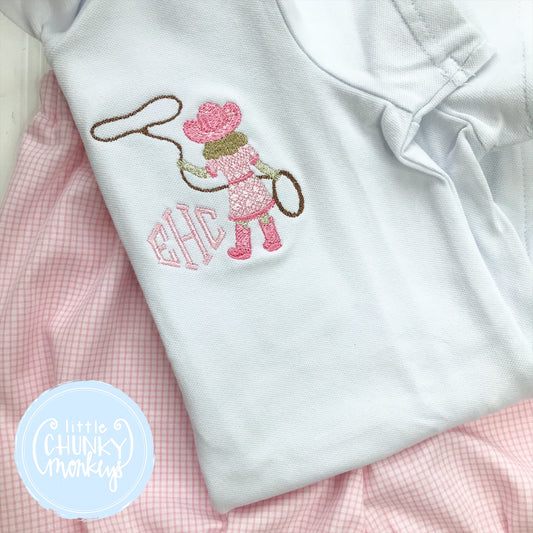 Girls Shirt - Roping Cowgirl