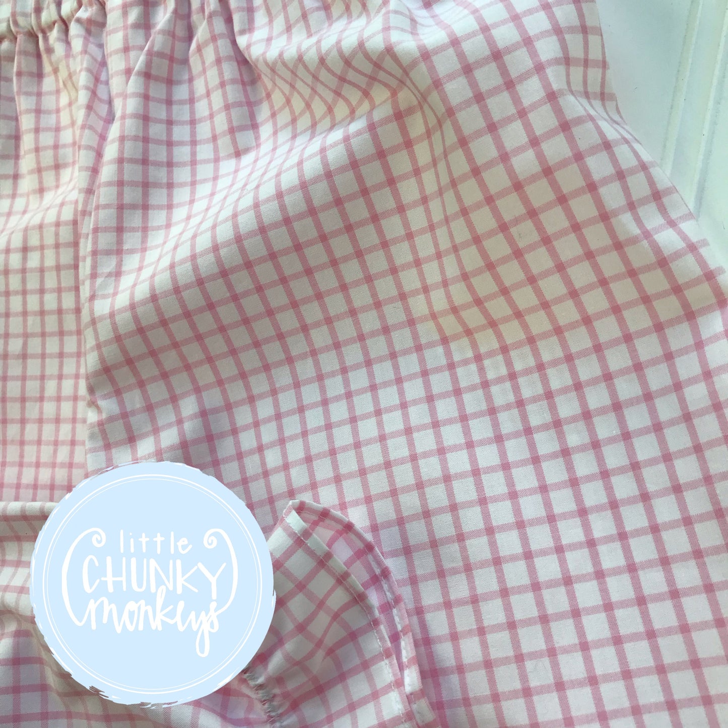 Pink Windowpane Bottoms