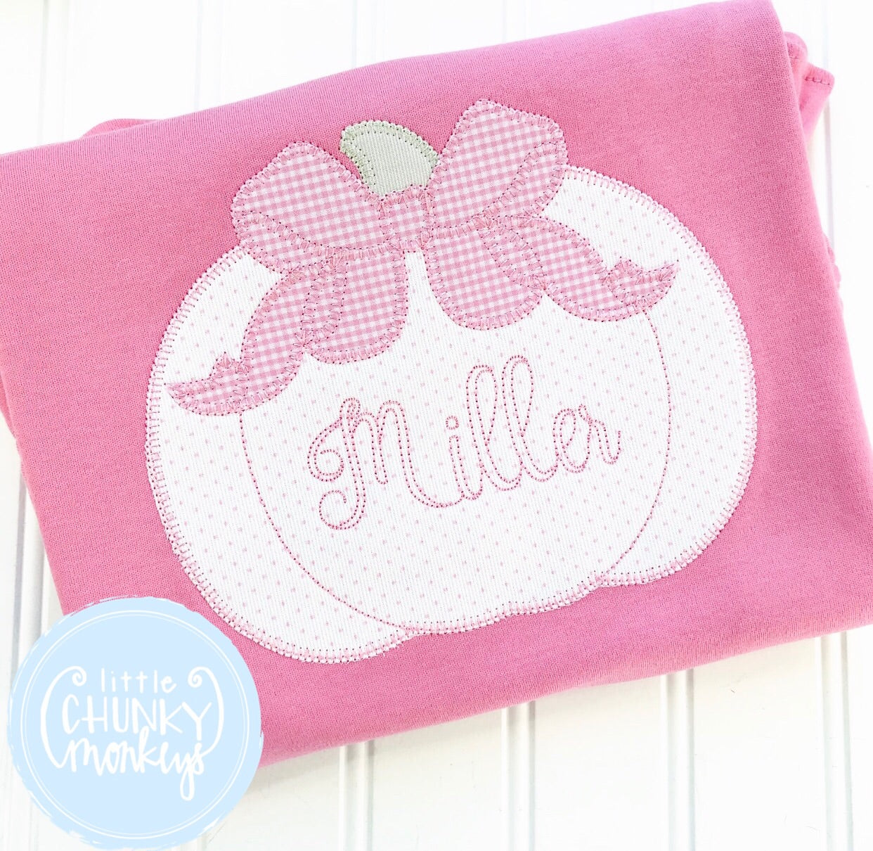 Girl Shirt- Applique Pumpkin with Personalization