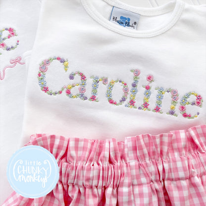 Girl Shirt - Floral Name