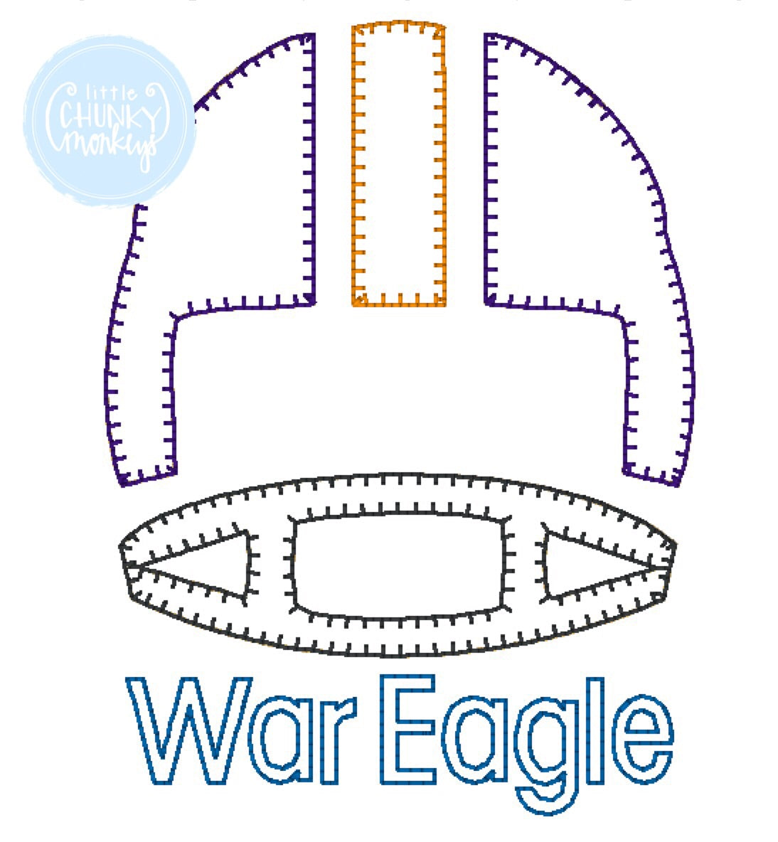 Football Shirt - Helmet Applique