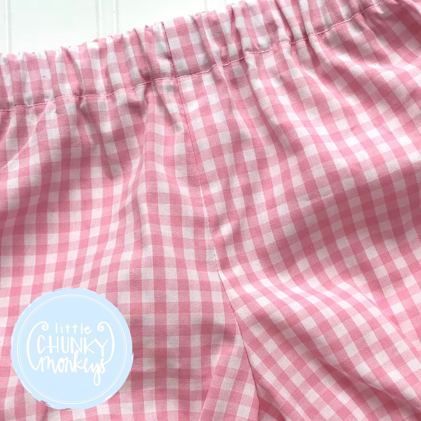 Light Pink Large Check Gingham Bottoms