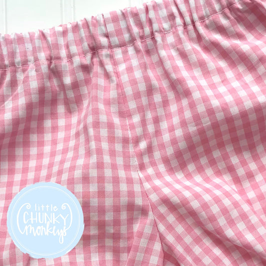 Light Pink Large Check Gingham Bottoms