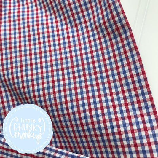 Red & Royal Tri-Check Bottoms