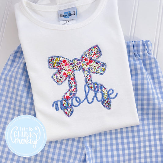 5T Girls Short Sleeve Angel Sleeve - Liberty Bow “mollie”