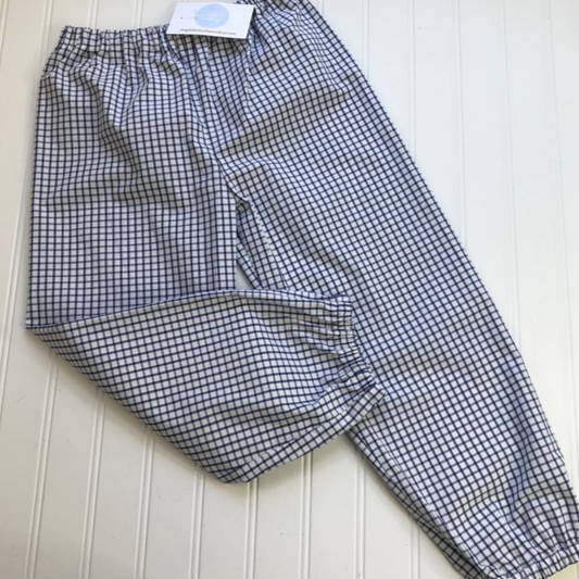 Navy Windowpane - 5T Bloomer Pants