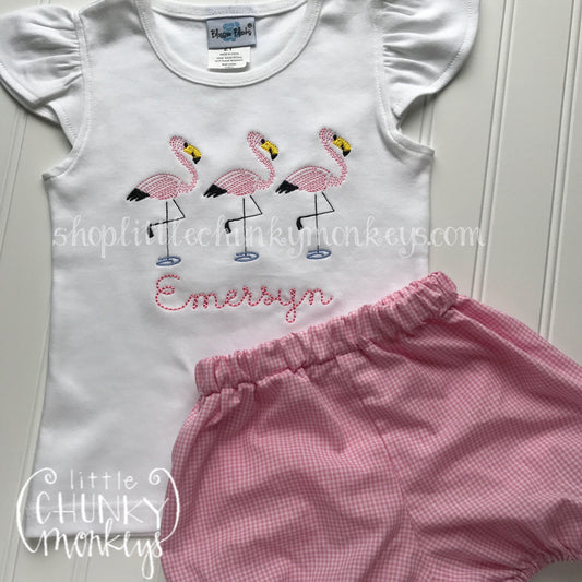 Girl Shirt - Flamingo Trio