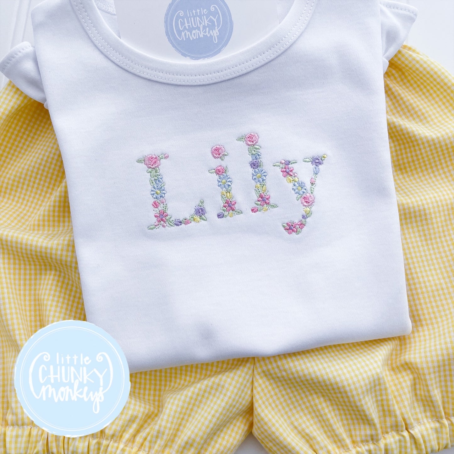 Girl Shirt - Floral Name