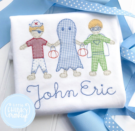 Boy Shirt - Boy Trick or Treat Applique