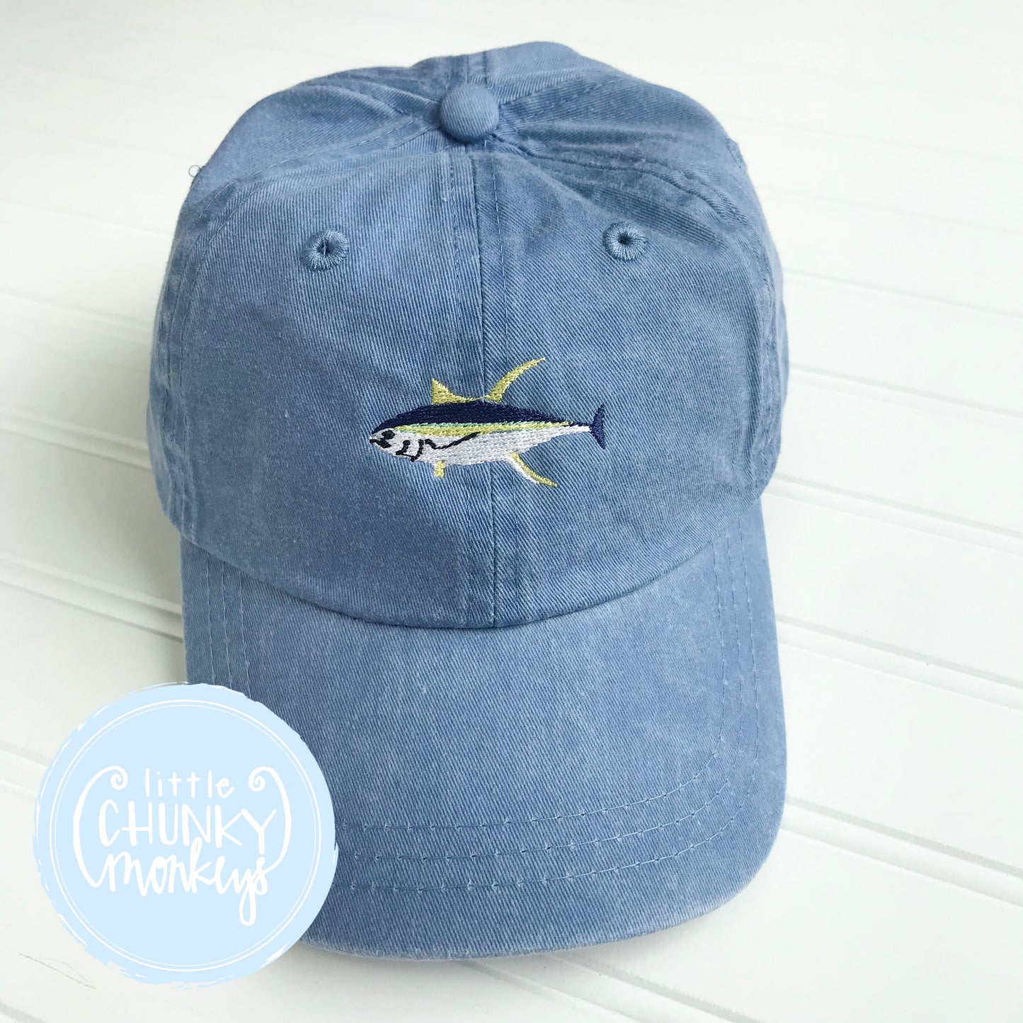 Toddler Kid Hat - Tuna Fish on Light Blue Hat