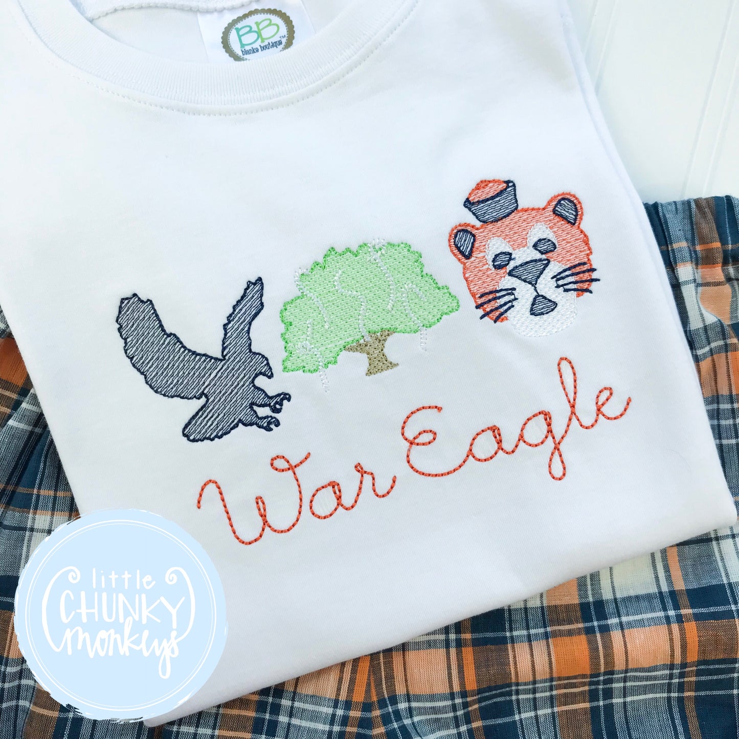 Football Shirt - Sketch Eagle, Rolled Tree & Tiger